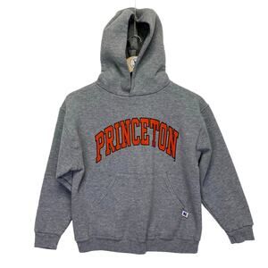 Vintage PRINCETON Hoodie Russel Athletic Youth M Gray Preppy Ivy League Tigers